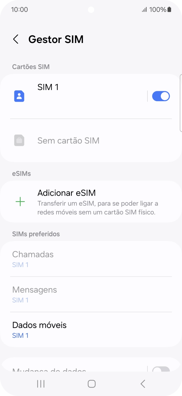 Prima Adicionar eSIM.