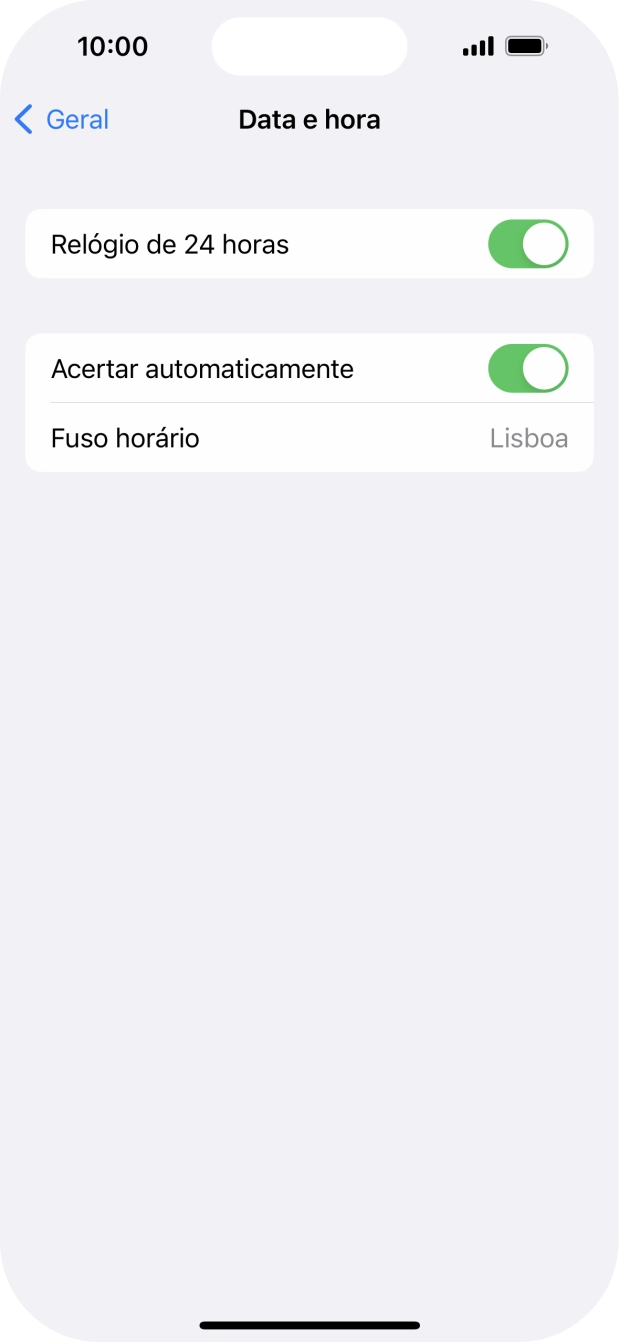 Para voltar ao ecrã inicial, deslize o dedo de baixo para cima a partir da base do ecrã.