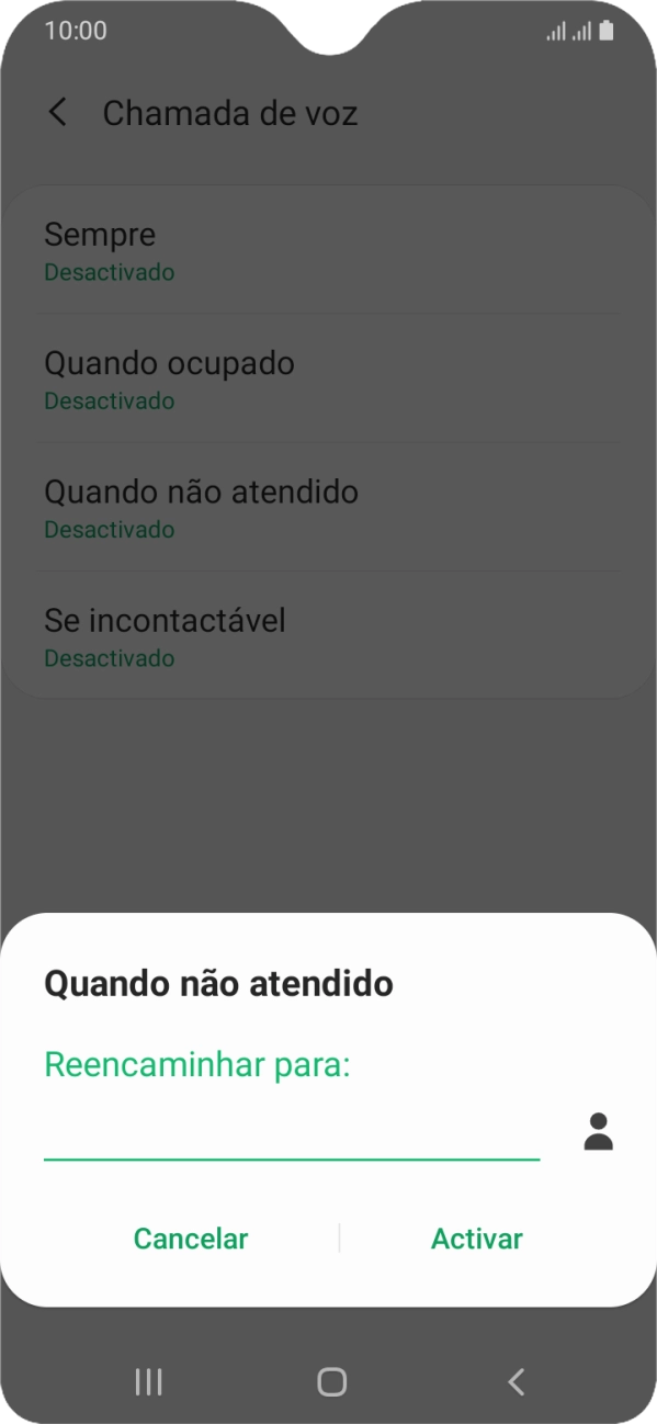 Introduza 123 e prima Activar.