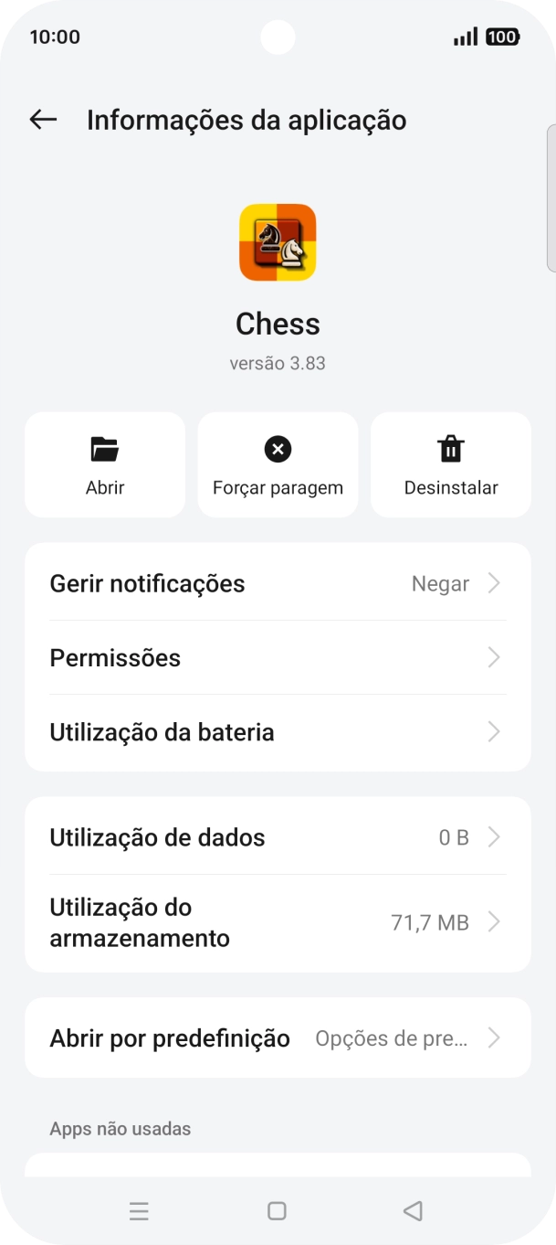 Prima Utilização do armazenamento.
