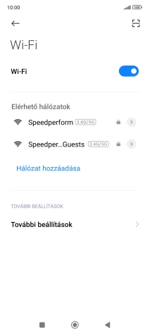Válaszd ki a kívánt Wi-Fi hálózatot.