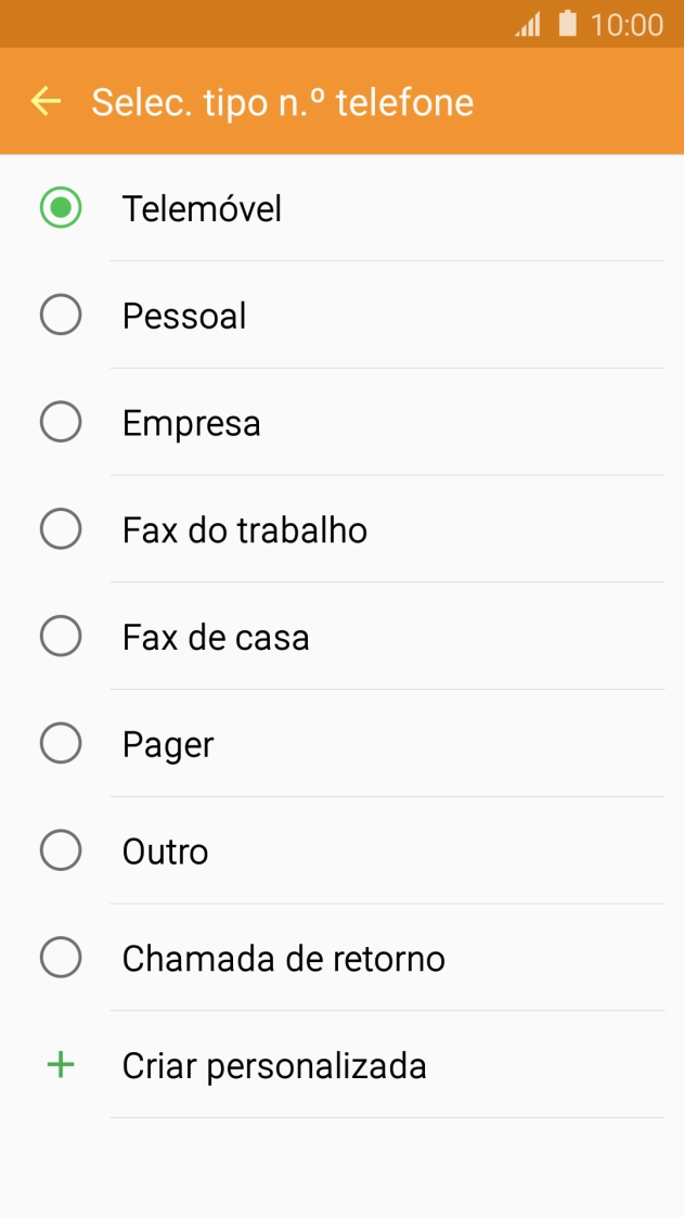 Prima o tipo de número pretendido.