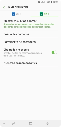Prima o cartão SIM pretendido.