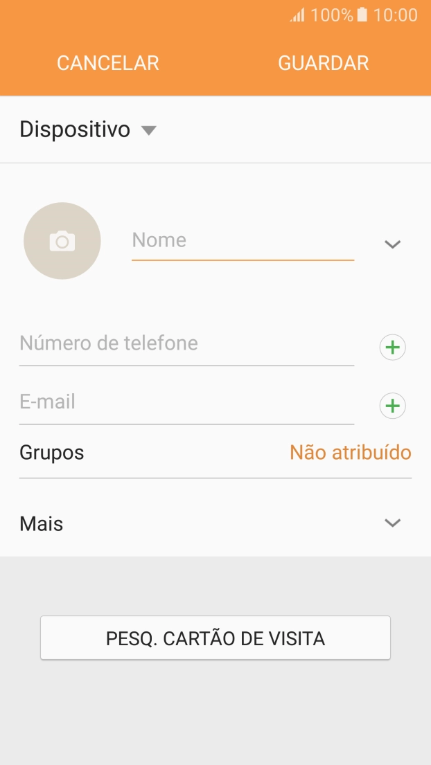 Prima a lista suspensa da lista de contactos.