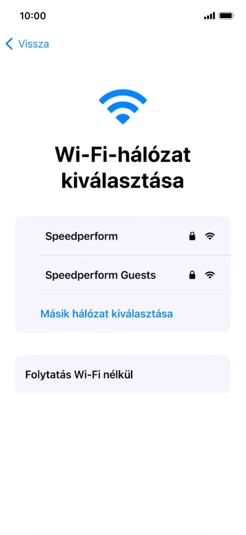 Válaszd ki a kívánt Wi-Fi hálózatot.