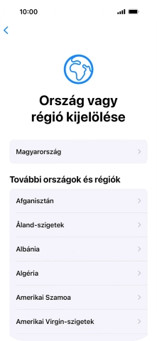 Válaszd ki a kívánt országot vagy régiót.