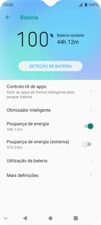 Prima a tecla de início para terminar e voltar ao ecrã inicial.