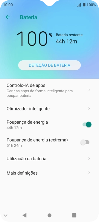 Prima a tecla de início para terminar e voltar ao ecrã inicial.