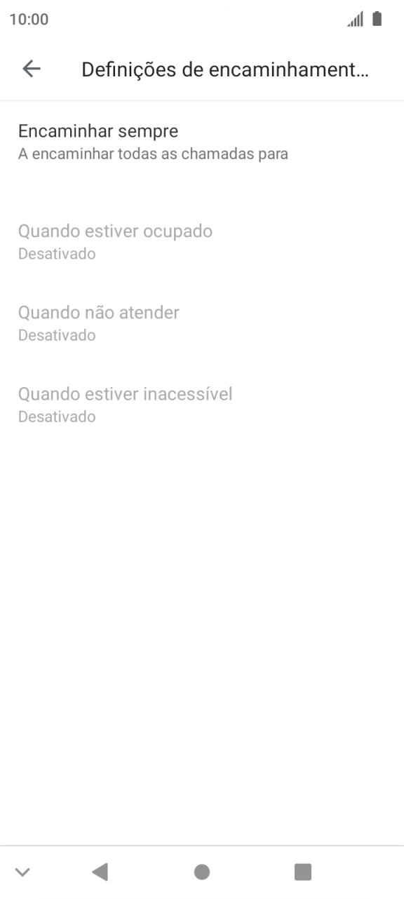 Prima o tipo de desvio pretendido.