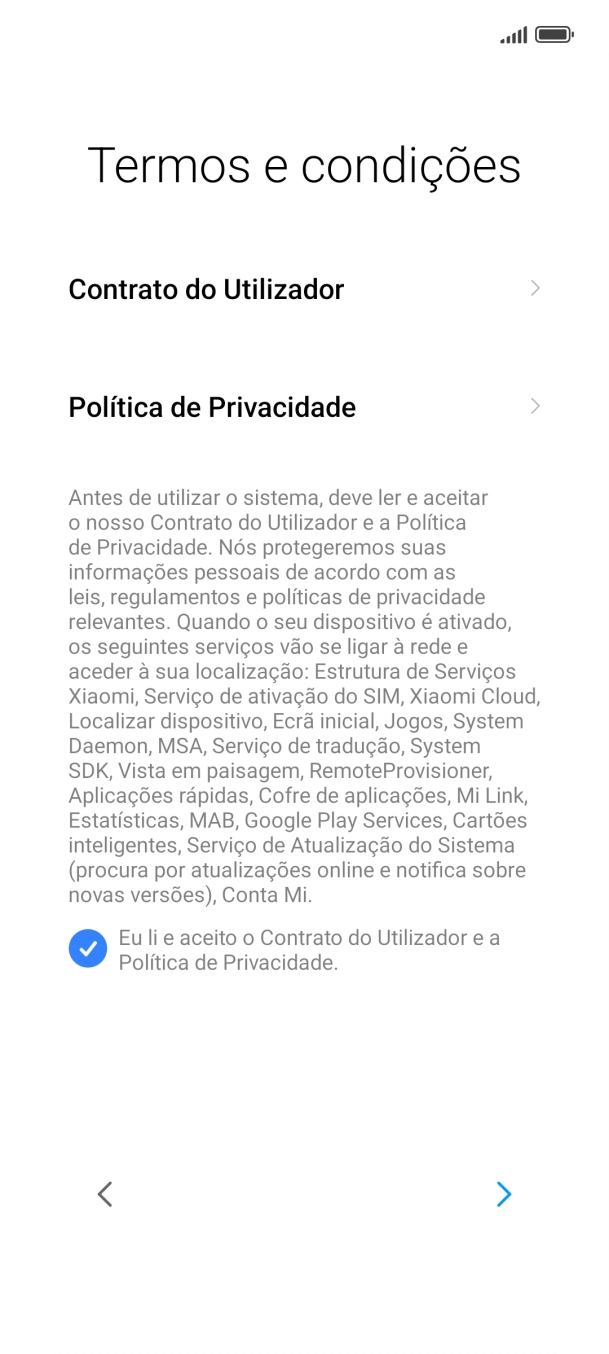 Prima a seta para a direita.