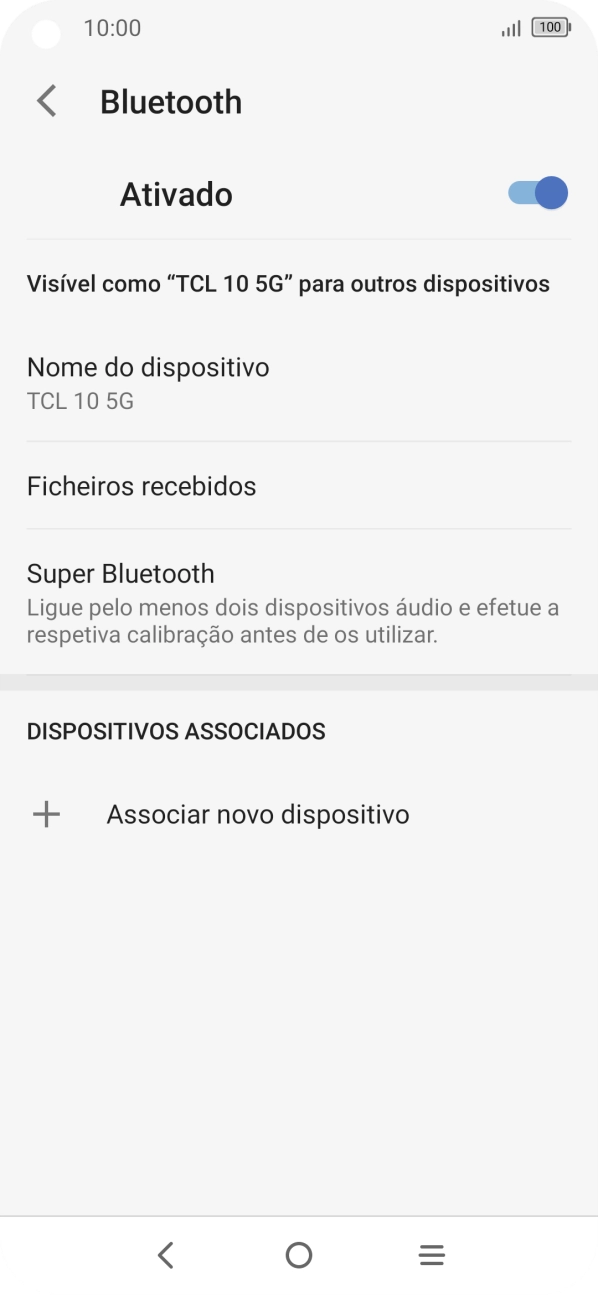 Prima Associar novo dispositivo.
