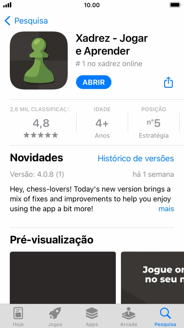 Prima a tecla de início para terminar e voltar ao ecrã inicial.