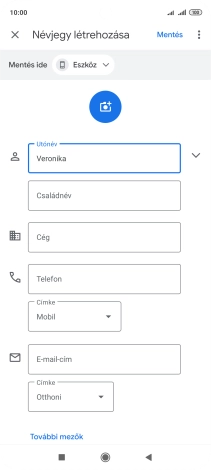 Kattints a Családnév mezőre, és írd be a kívánt vezetéknevet.