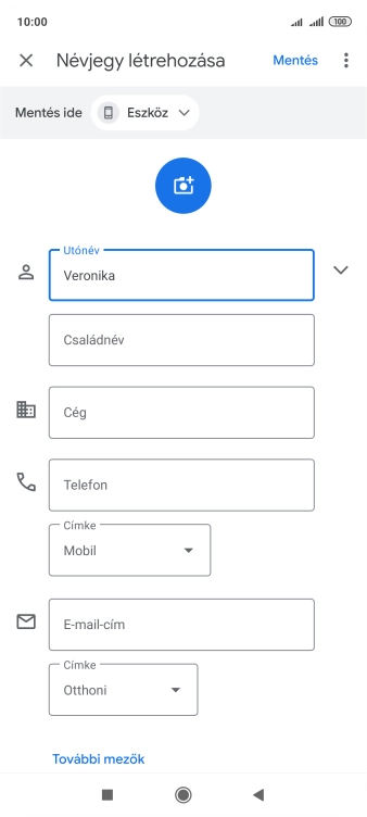 Kattints a Családnév mezőre, és írd be a kívánt vezetéknevet.
