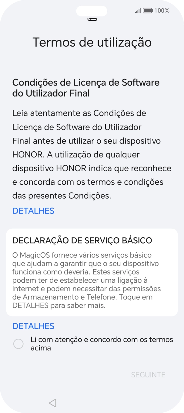 Prima o campo para a selecionar.