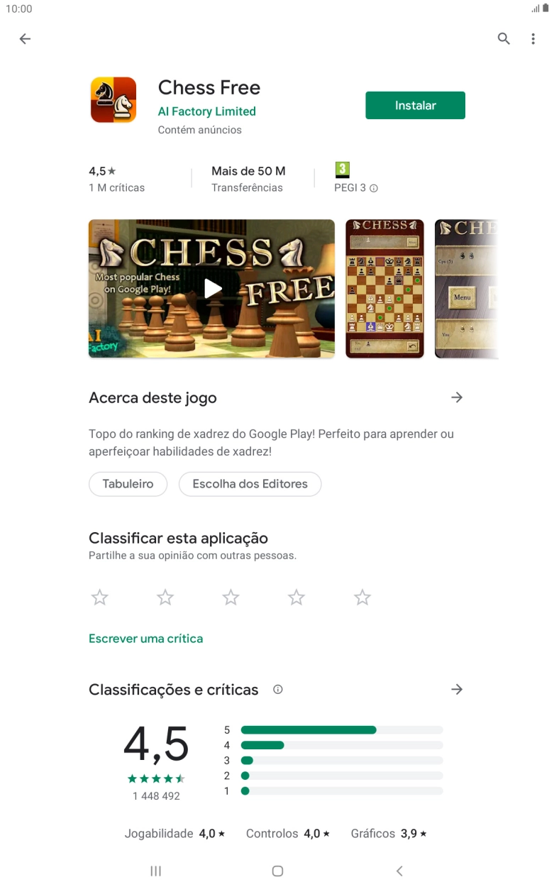 Prima Instalar e siga as indicações no ecrã para instalar a app.