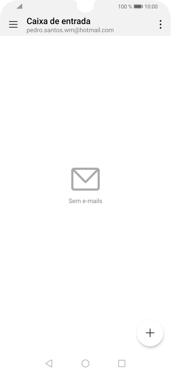 Se o ecrã mostrar esta imagem, a sua conta foi identificada e configurada automaticamente. Siga as indicações no ecrã para introduzir informações adicionais e concluir a configuração.