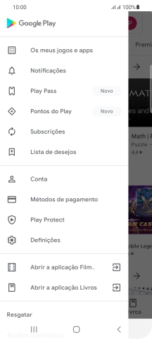 Prima Os meus jogos e apps.
