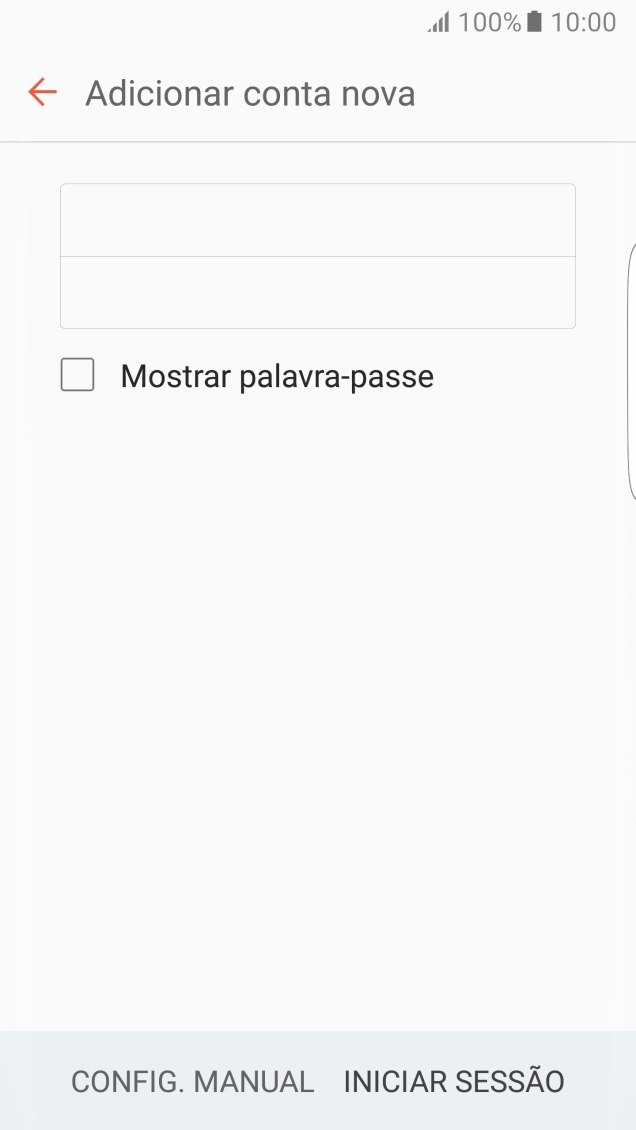 Prima INICIAR SESSÃO.