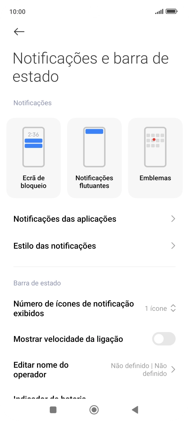 Prima Notificações das aplicações .