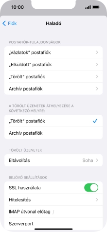 Válaszd a Hitelesítés lehetőséget.