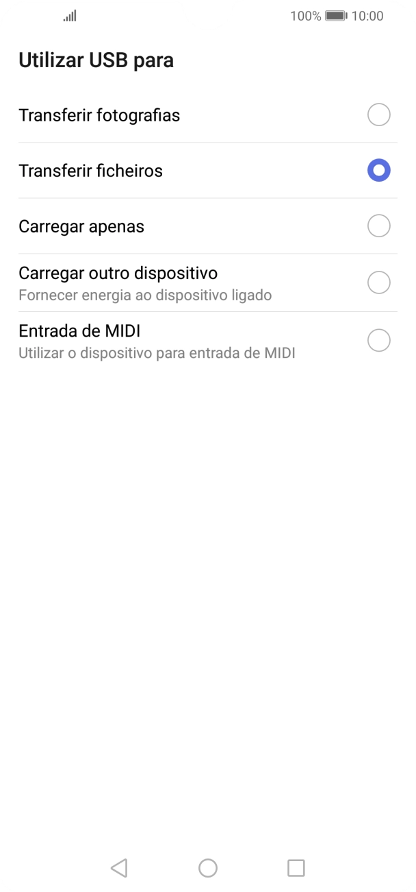 Prima Transferir ficheiros.