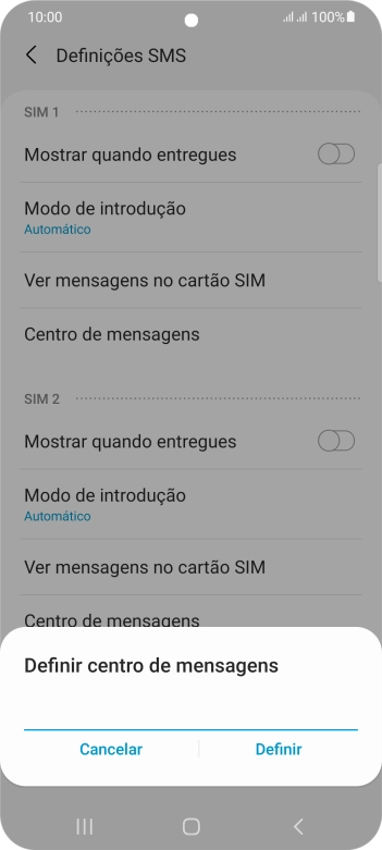 Introduza +351911616161 e prima Definir.