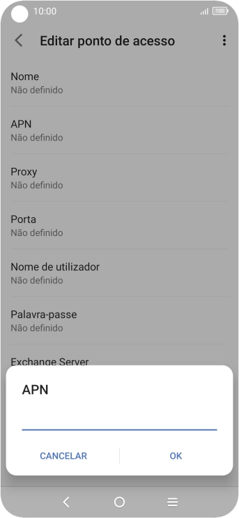 Introduza net2.vodafone.pt e prima OK.