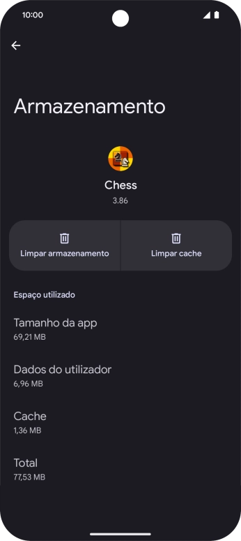 Prima Limpar cache.