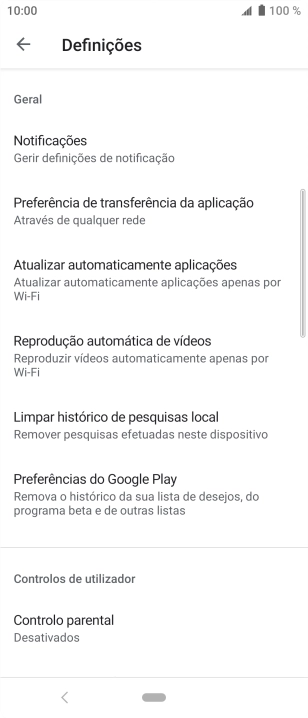 Prima Atualizar automaticamente aplicações.