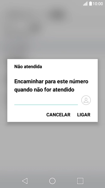 Introduza 123 e prima LIGAR.