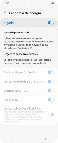 Prima a tecla de início para terminar e voltar ao ecrã inicial.