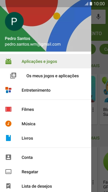 Prima Os meus jogos e aplicações.