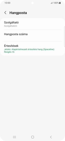 Válaszd a Hangposta száma lehetőséget.