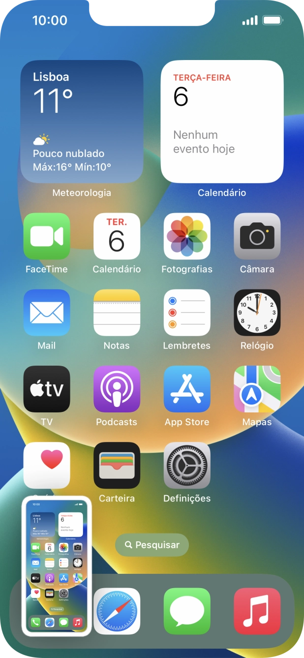 Para modificar a captura de ecrã prima a captura de ecrã e siga as indicações no ecrã para efetuar as modificações pretendidas.