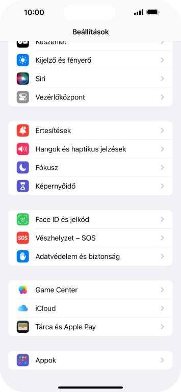 Válaszd az Appok lehetőséget.
