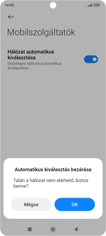 Válaszd az OK lehetőséget.
