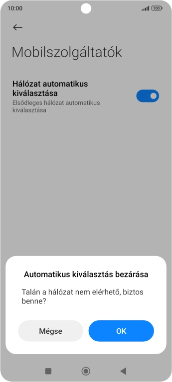 Válaszd az OK lehetőséget.