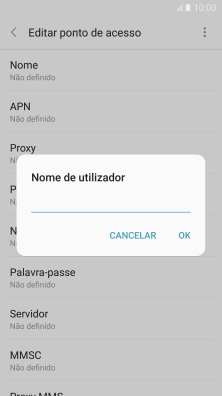 Introduza vodafone e prima OK.