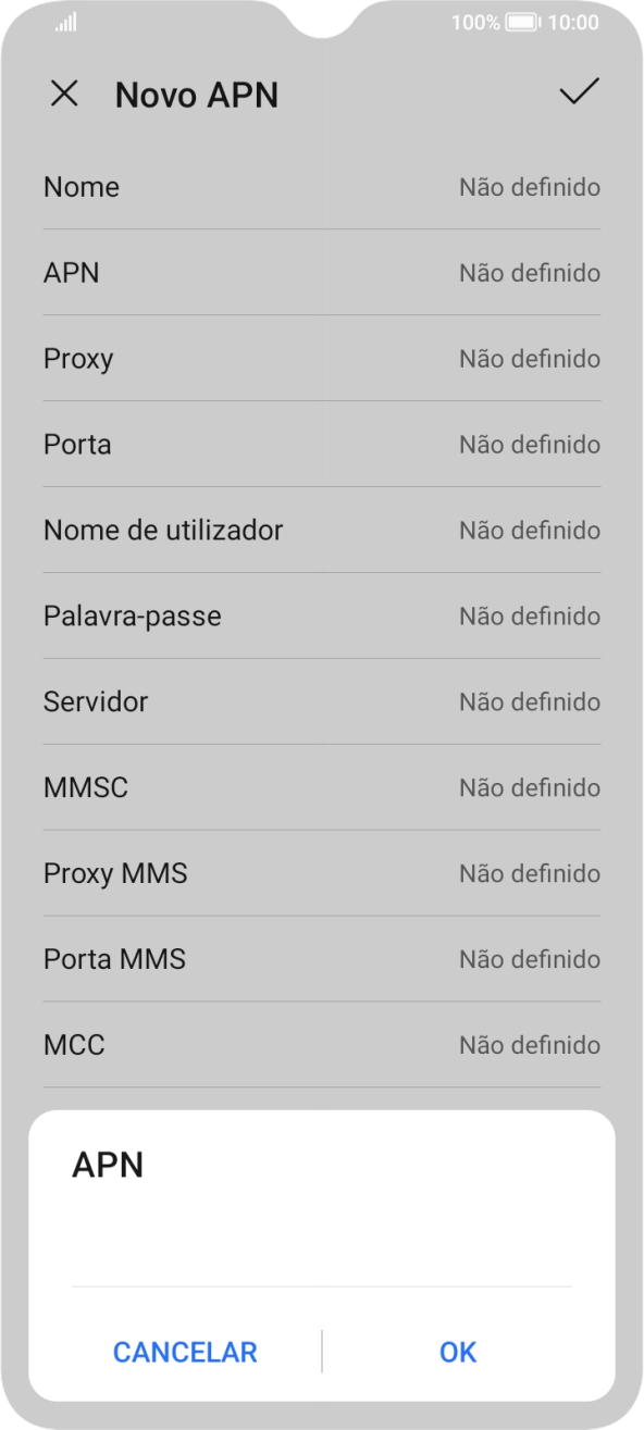 Introduza net2.vodafone.pt e prima OK.