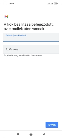 Kattints Az Ön neve mezőre, és írd be a kívánt küldőnevet.