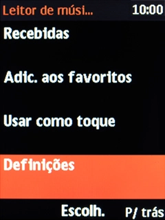 Escolha Definições.