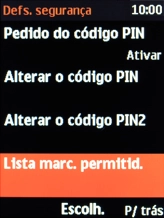 Escolha Pedido do código PIN.