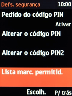 Escolha Pedido do código PIN.