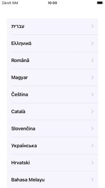 Válaszd ki a kívánt nyelvet.
