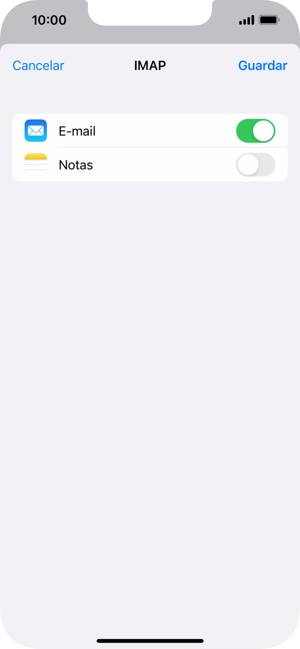 Prima Guardar. A sua conta de e-mail está agora configurada. Se pretender escolher definições adicionais para o servidor de receção e envio, siga os passos seguintes.