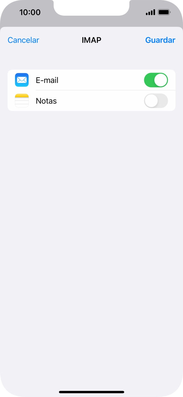 Prima Guardar. A sua conta de e-mail está agora configurada. Se pretender escolher definições adicionais para o servidor de receção e envio, siga os passos seguintes.