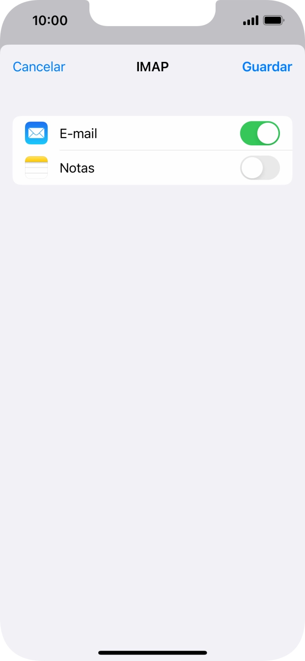 Prima Guardar. A sua conta de e-mail está agora configurada. Se pretender escolher definições adicionais para o servidor de receção e envio, siga os passos seguintes.