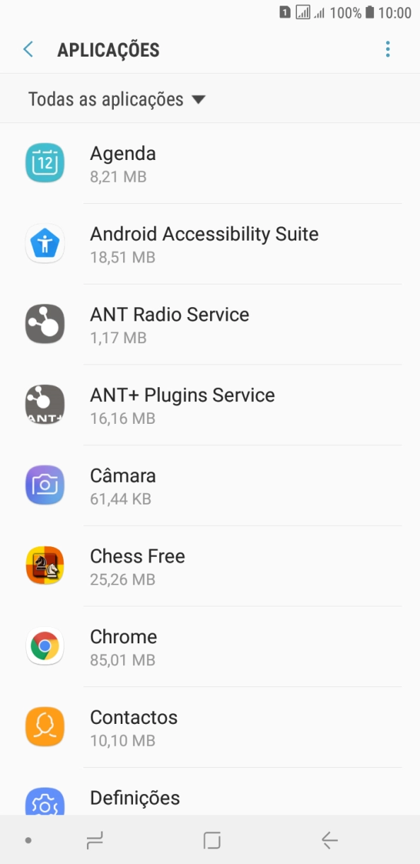 Prima a app pretendida.