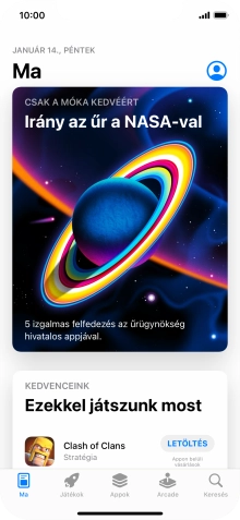 Válaszd a Keresés lehetőséget.